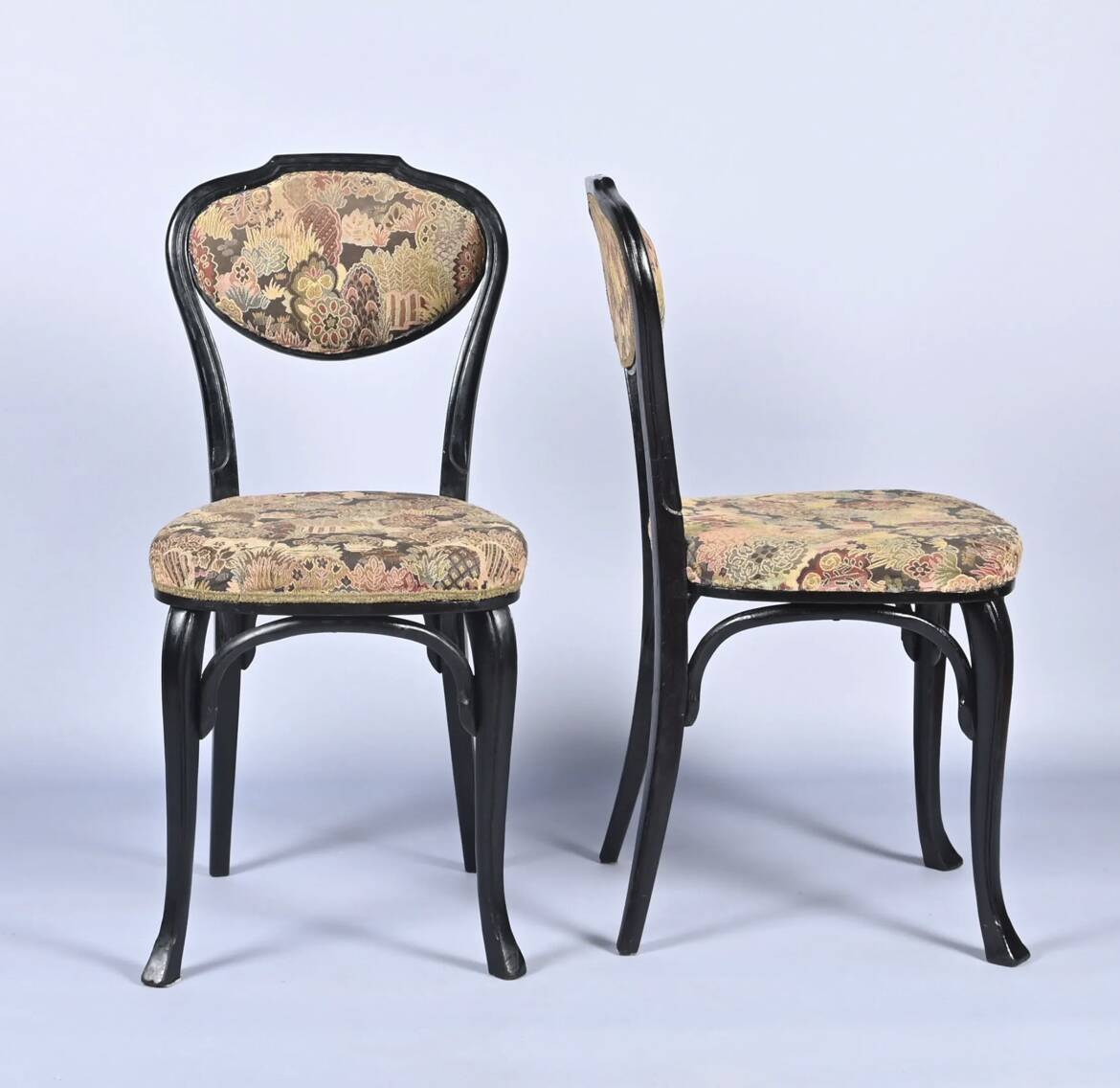 Suite de 6 chaises bistrot jacob  et josef kohn noires