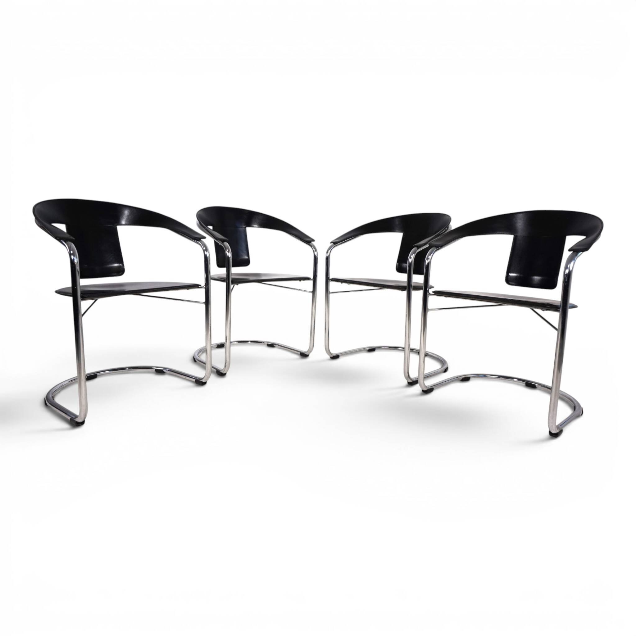 Set of 4 dining chairs by A. Rizzatto for Lo Studio