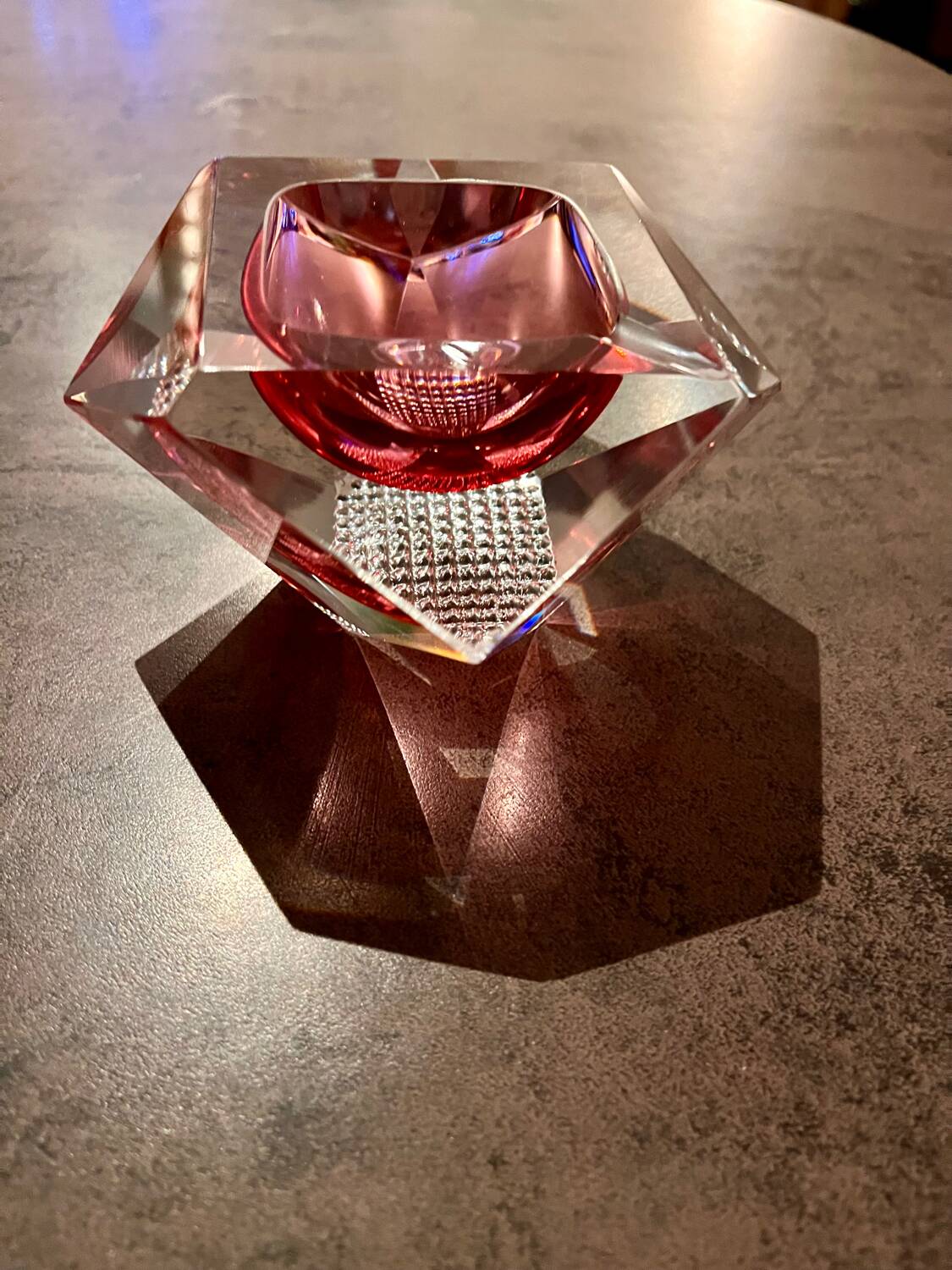 Sommerso Flavio Poli ashtray for Seguso, Murano 60s