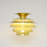 Golden vintage lamp, Denmark 1970s