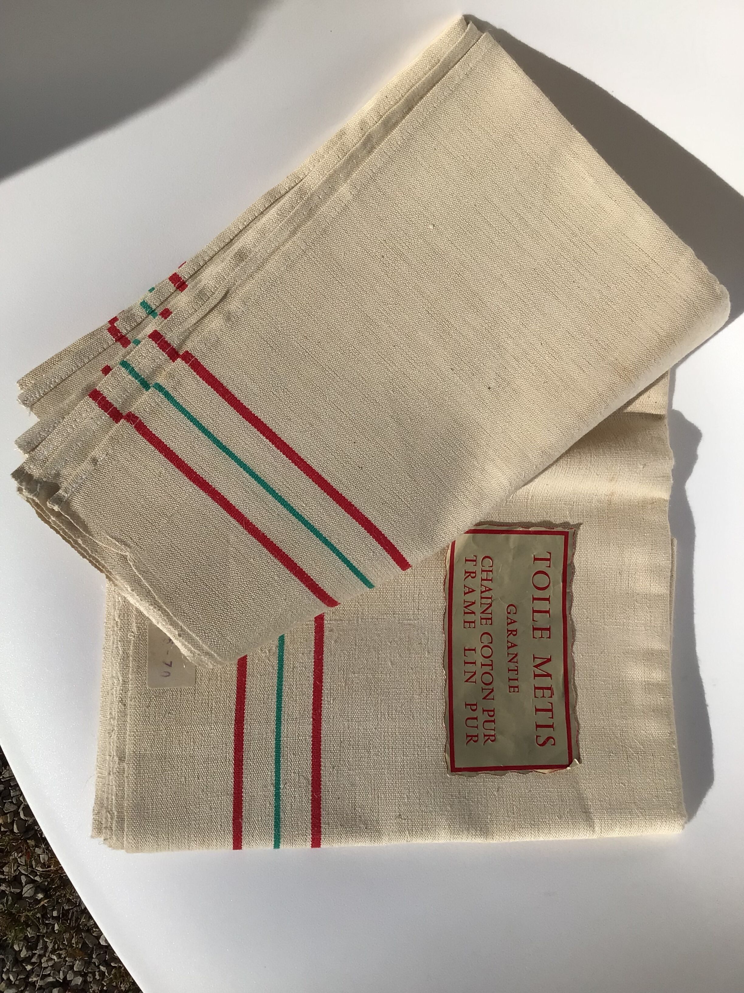 6 New old tea towels 55x70 métis