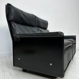 ‘70s/‘80s Vintage 620 Leather 2-Seater Sofa by Dieter Rams for Vitsoe