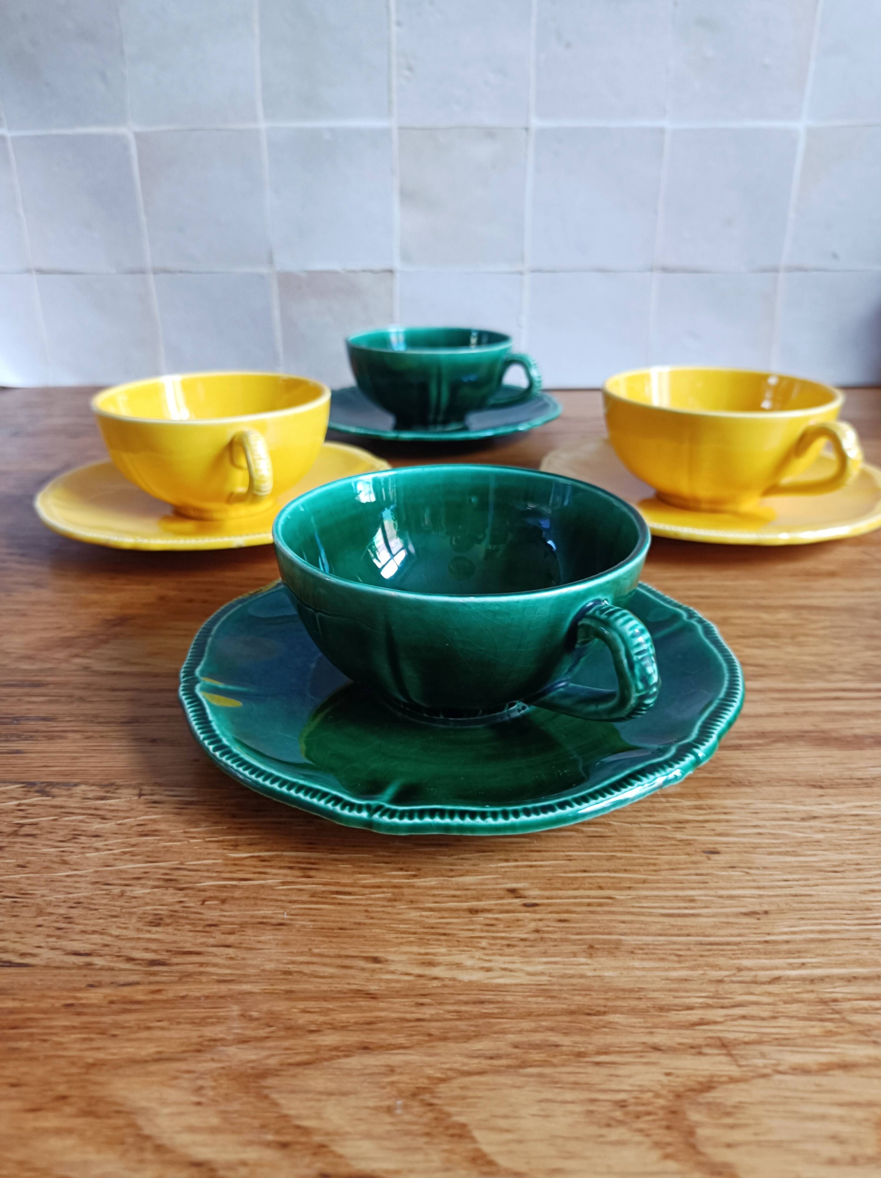 Lot de 8 tasses à café Longchamp multicolore