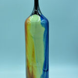 Vase bottle soliflore signed to identify contemporary multicolor design décor