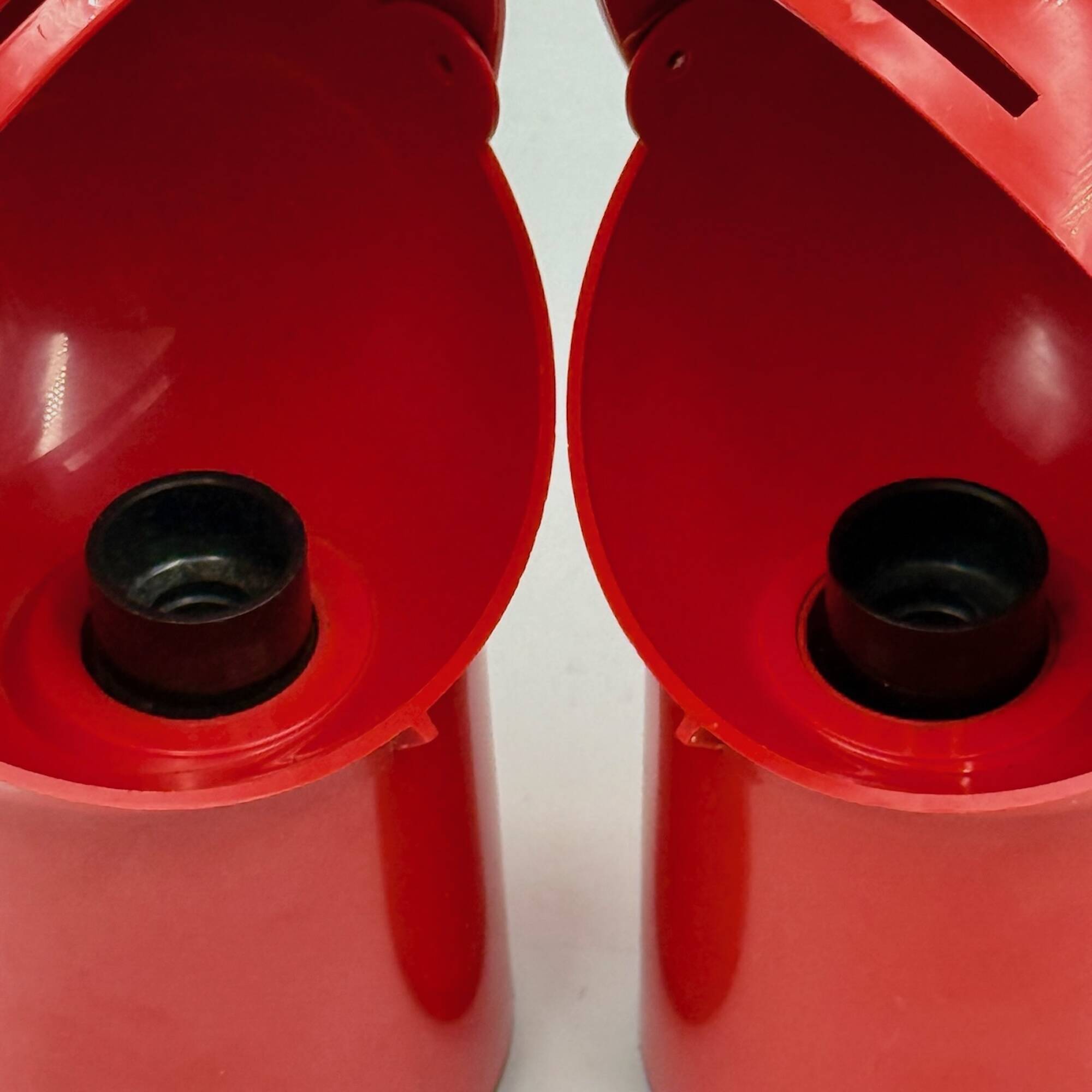 Paire de lampes Asteroidi Space Age rouges, Italie années 70