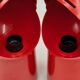 Paire de lampes Asteroidi Space Age rouges, Italie années 70