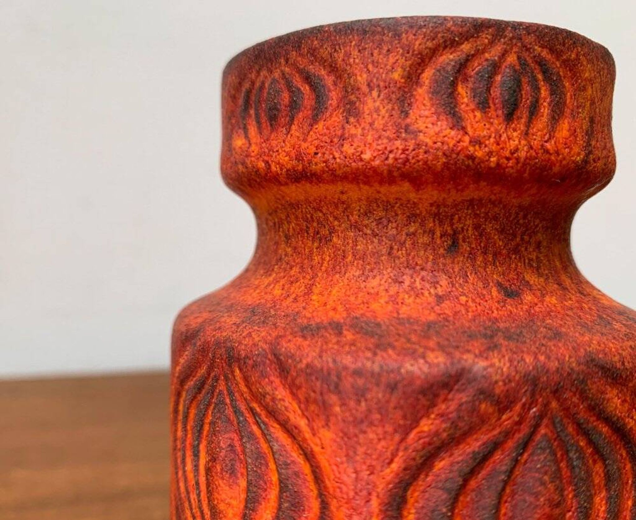 West German pottery vase WGP from the mid-century by Scheurich, 1960s.