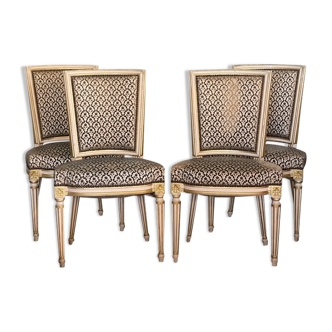 Suite of 4 Louis XVI style chairs