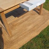 Old solid wood farmhouse table – chic country spirit