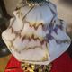 lampe bronze ciseler art nouveau abat jour opaline ancienne 44x23