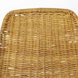 Set of 2 Gianfranco Legler Basket Chairs, 1950s Rattan Chairs, Mid Century.