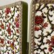 Antique 4-panel screen in pine, restored, "Grand Teint furniture" fabric.
