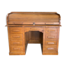 Bureau à cylindre double caissons en chêne époque début xxème (1930/1940)