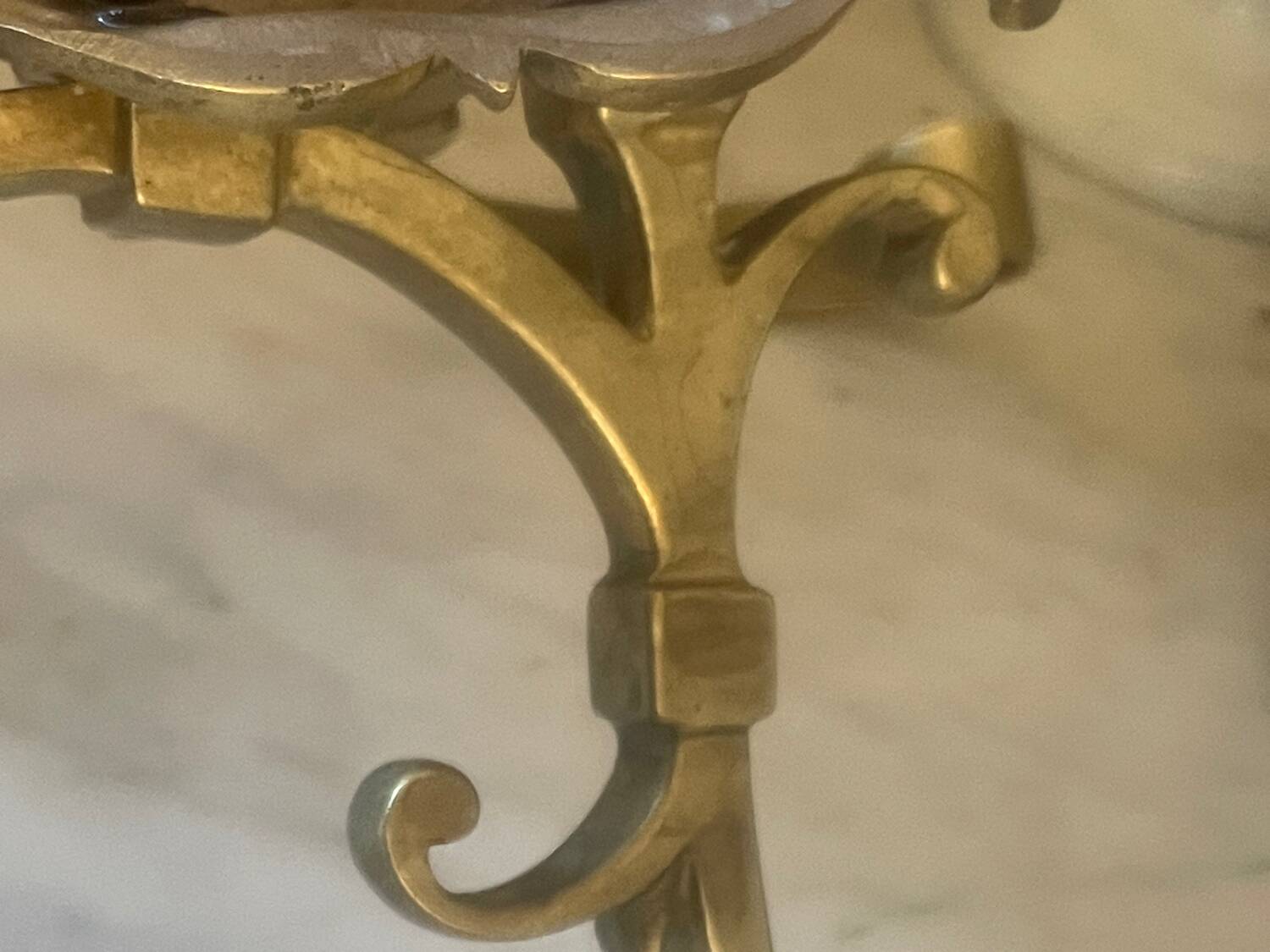 Coat rack, double hook in bronze from the 19th century.
