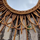 Rattan sun mirror 56cm