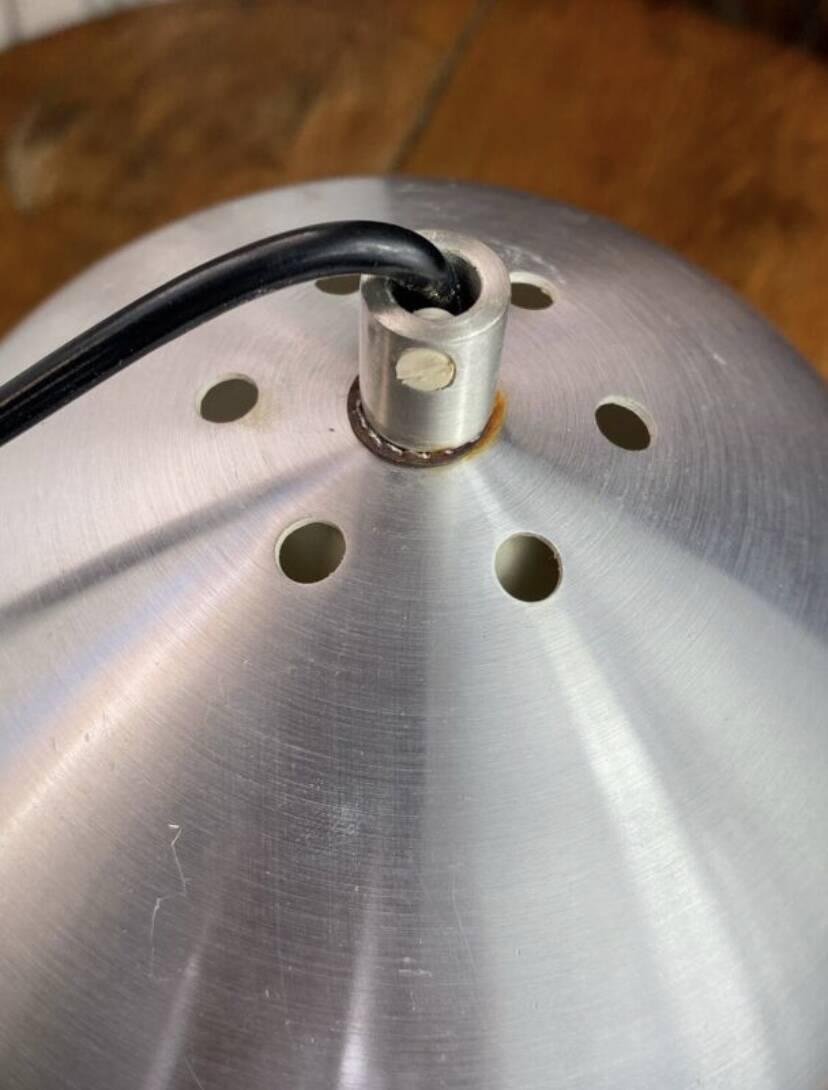 Eye Ball brushed aluminium Space Age lamp or wall light