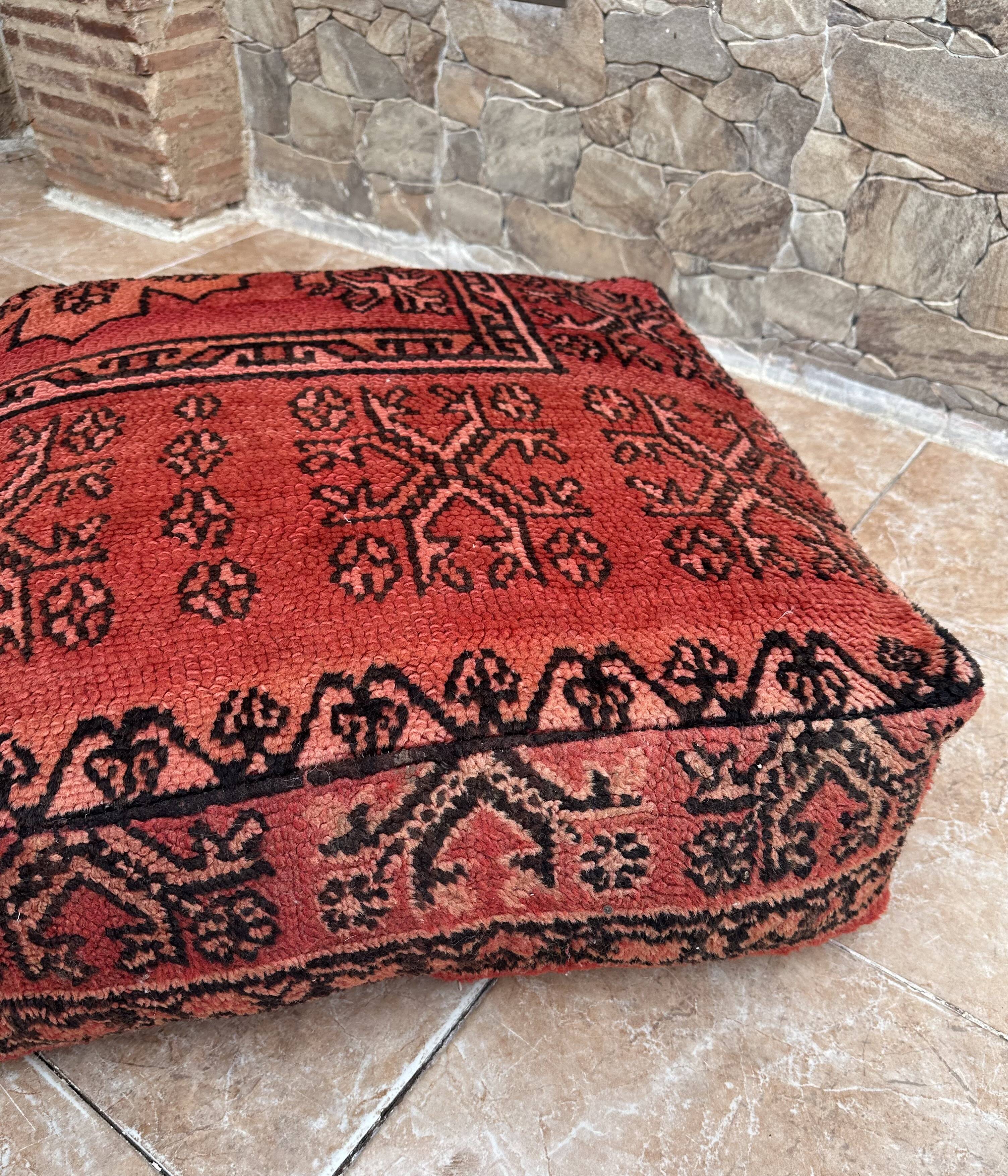 Pouf, coussin de sol Kilim berbère fait main