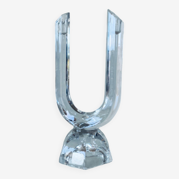 Bougeoir double feux en cristal de Baccarat