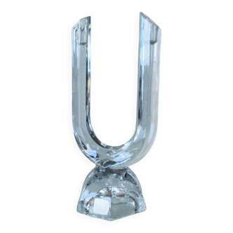 Bougeoir double feux en cristal de Baccarat