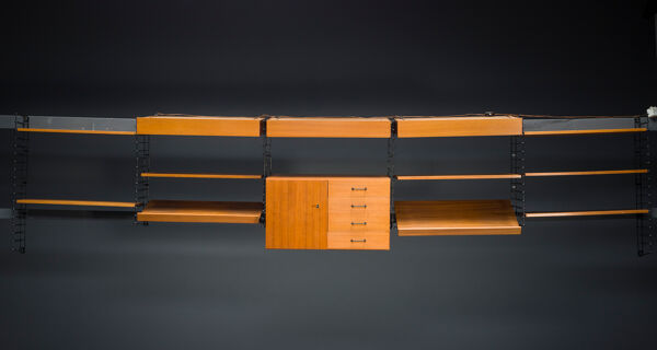 Teck Shelf System de Musterring International, années 1960, Set de 19