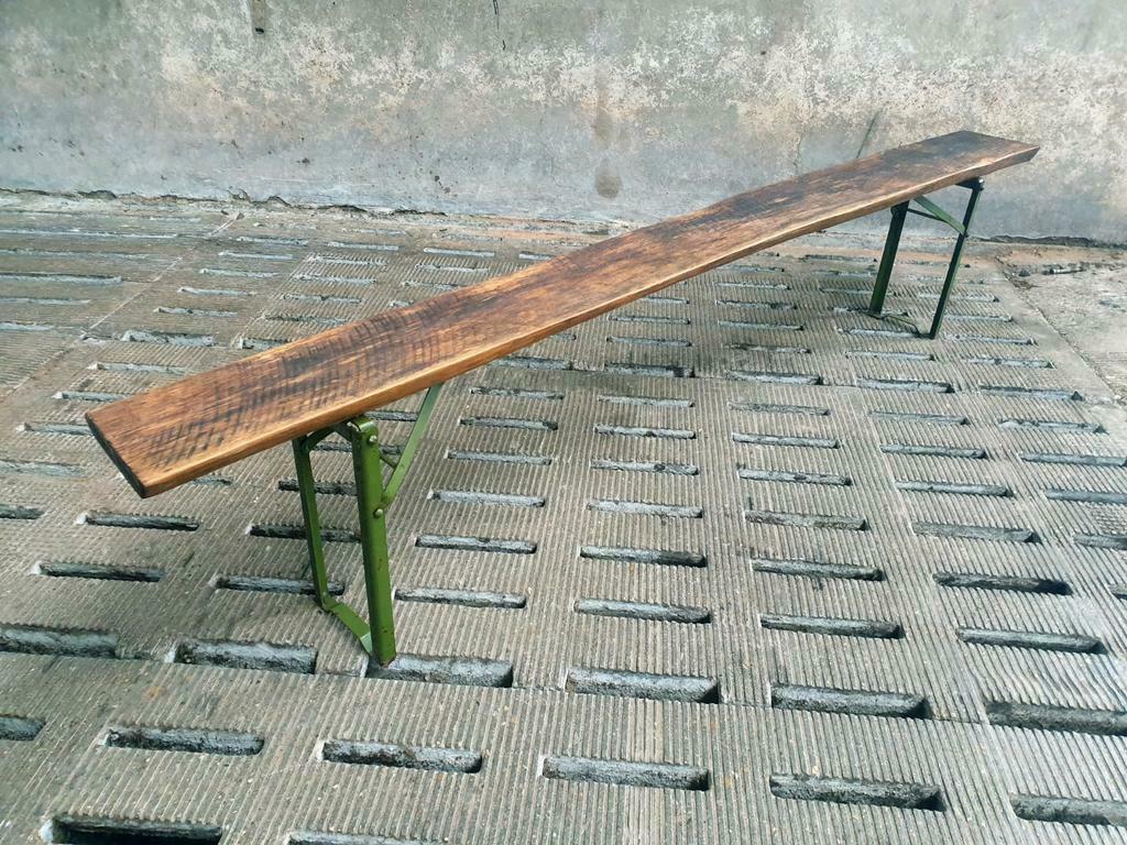 Oak garden bench foldable 220 cm