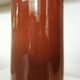 Vintage Brown Glazed Ceramic Vase: Tall Minimalist Bottle Form