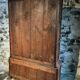 Antique English oak wardrobe with drawers, England, circa 1800–1820.