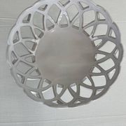 Openwork fruit bowl signed Lallier from Moustier