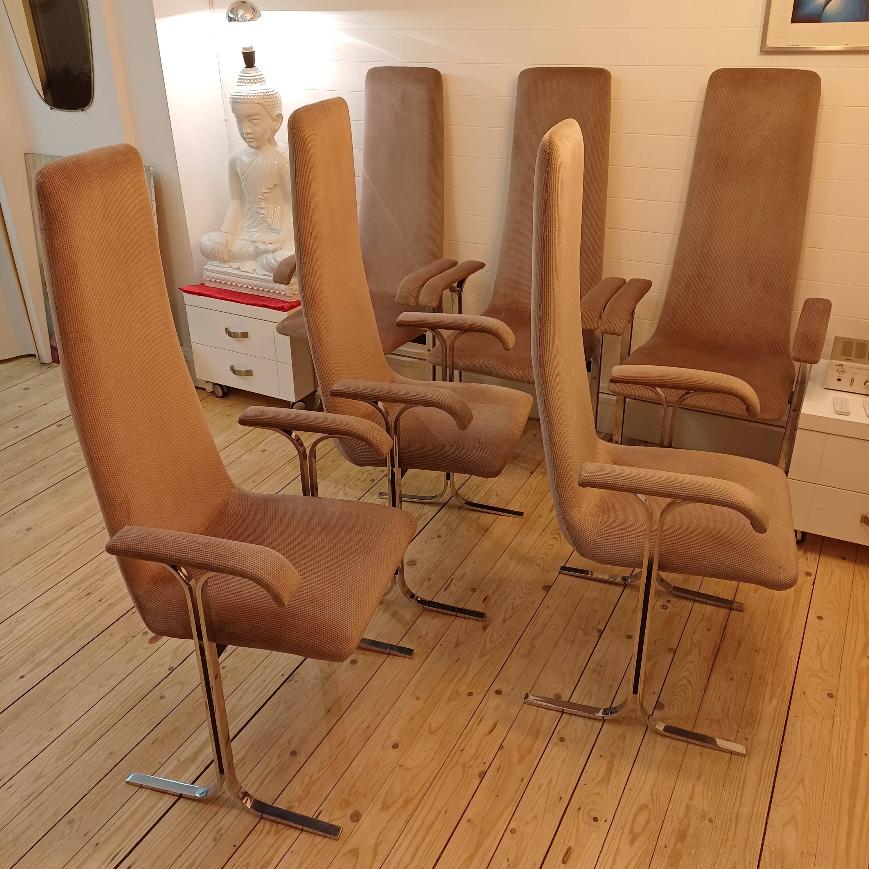 Six Pieff chairs, England, 1970s.