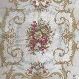 Tapis ancien français style savonnerie mécanique 197X280 cm