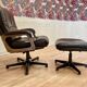 "drabert" armchair and ottoman set for "gerd lange" design 1960.