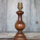 wood lamp, vintage wooden lamp base, table lamp, living room lamp