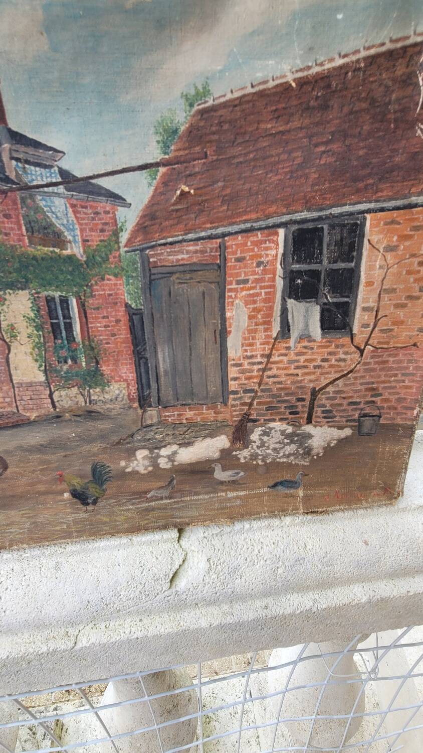 Countryside canvas painting