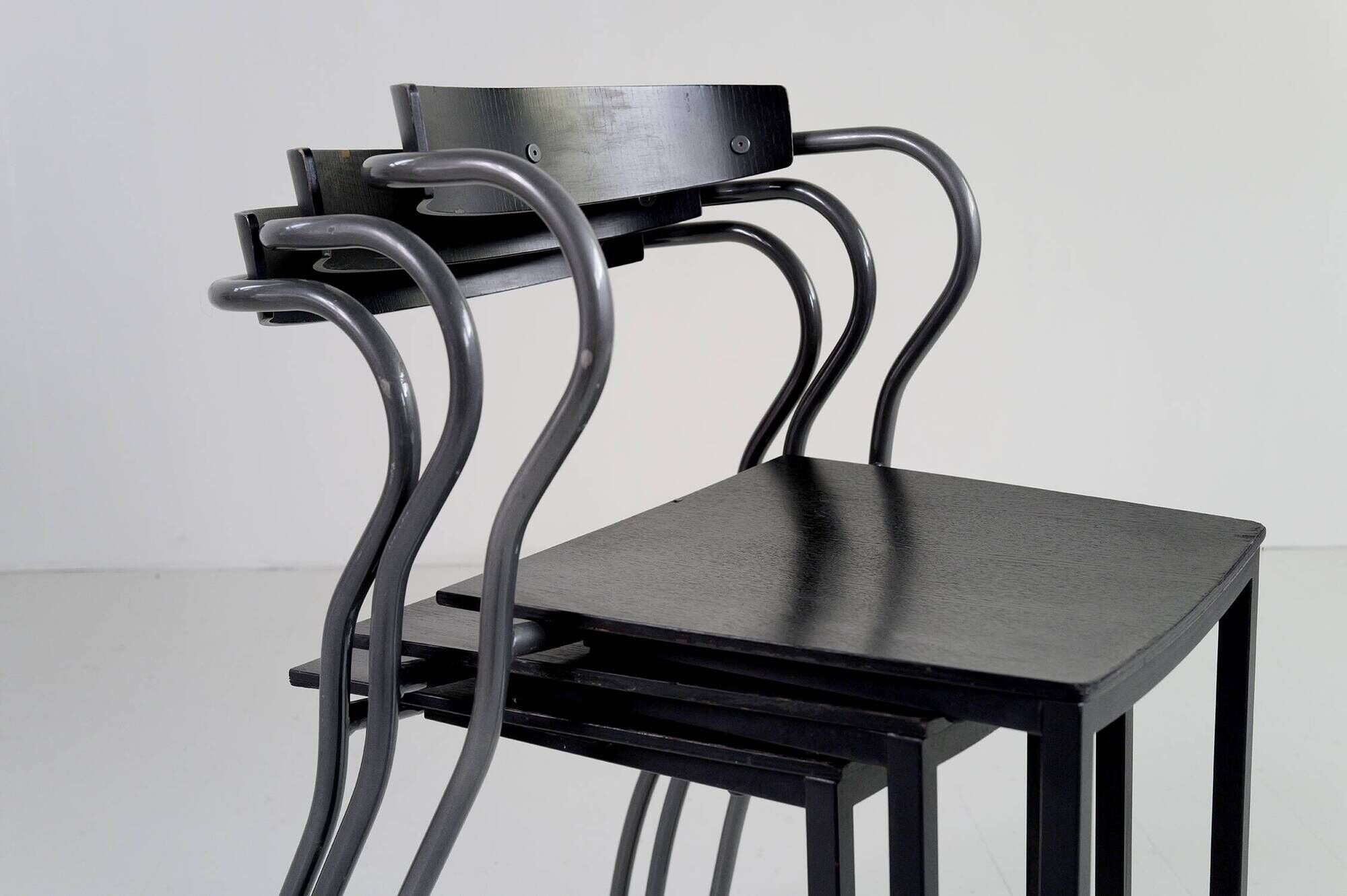 Pascal Mourgue, set of 3 Artelano chairs, 1980