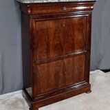 Small Secretary in Burl Mahogany Veneer, Restoration Period – Early 19th Century