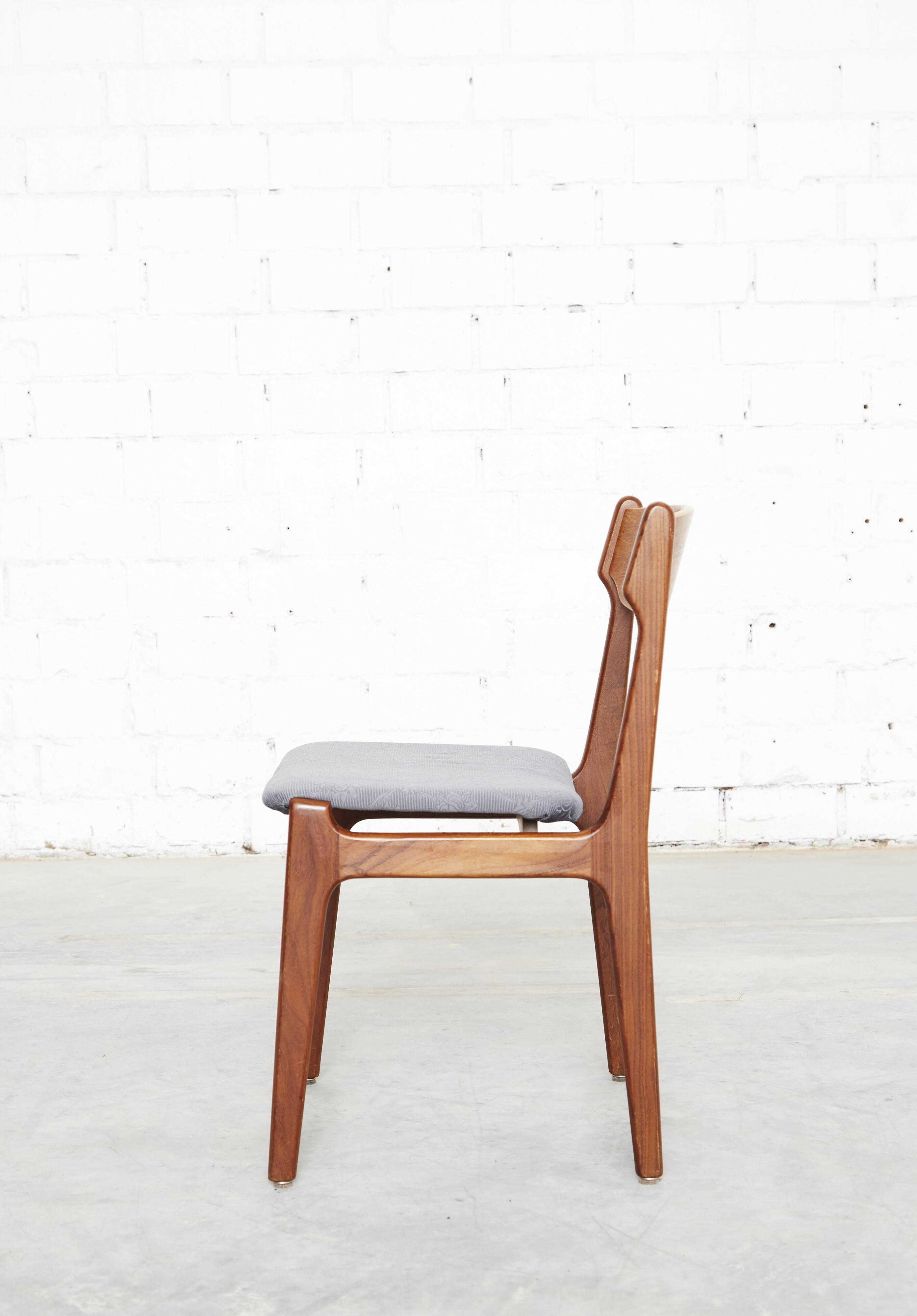 Set of 6 Teak Dining chairs by Erik Buch for  Anderstrup Møbelfabrik