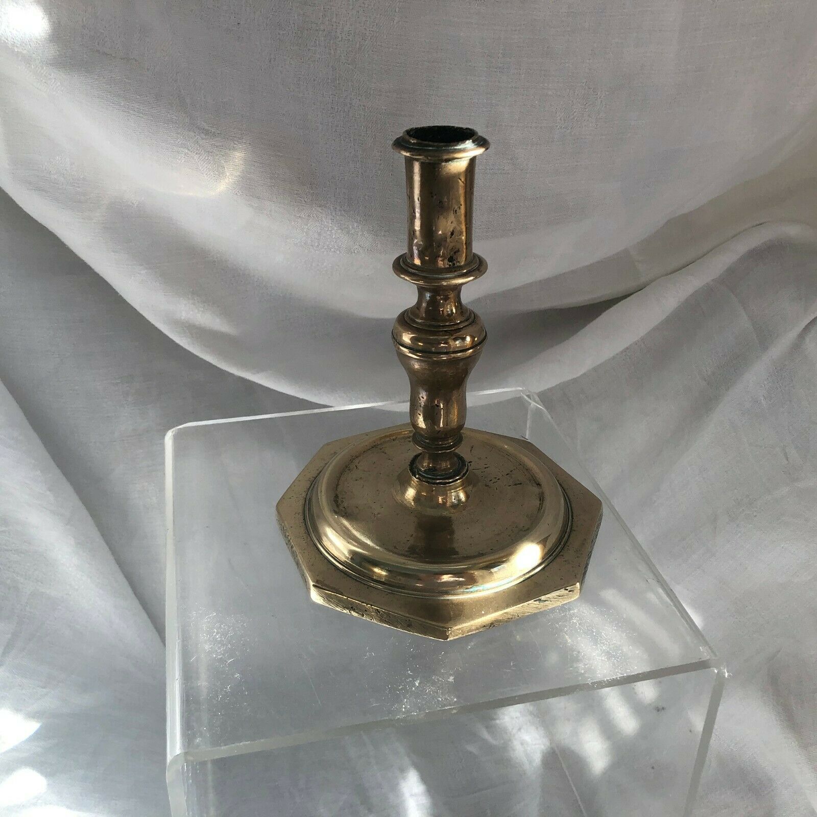 Candlestick 17th century in bronze and brass