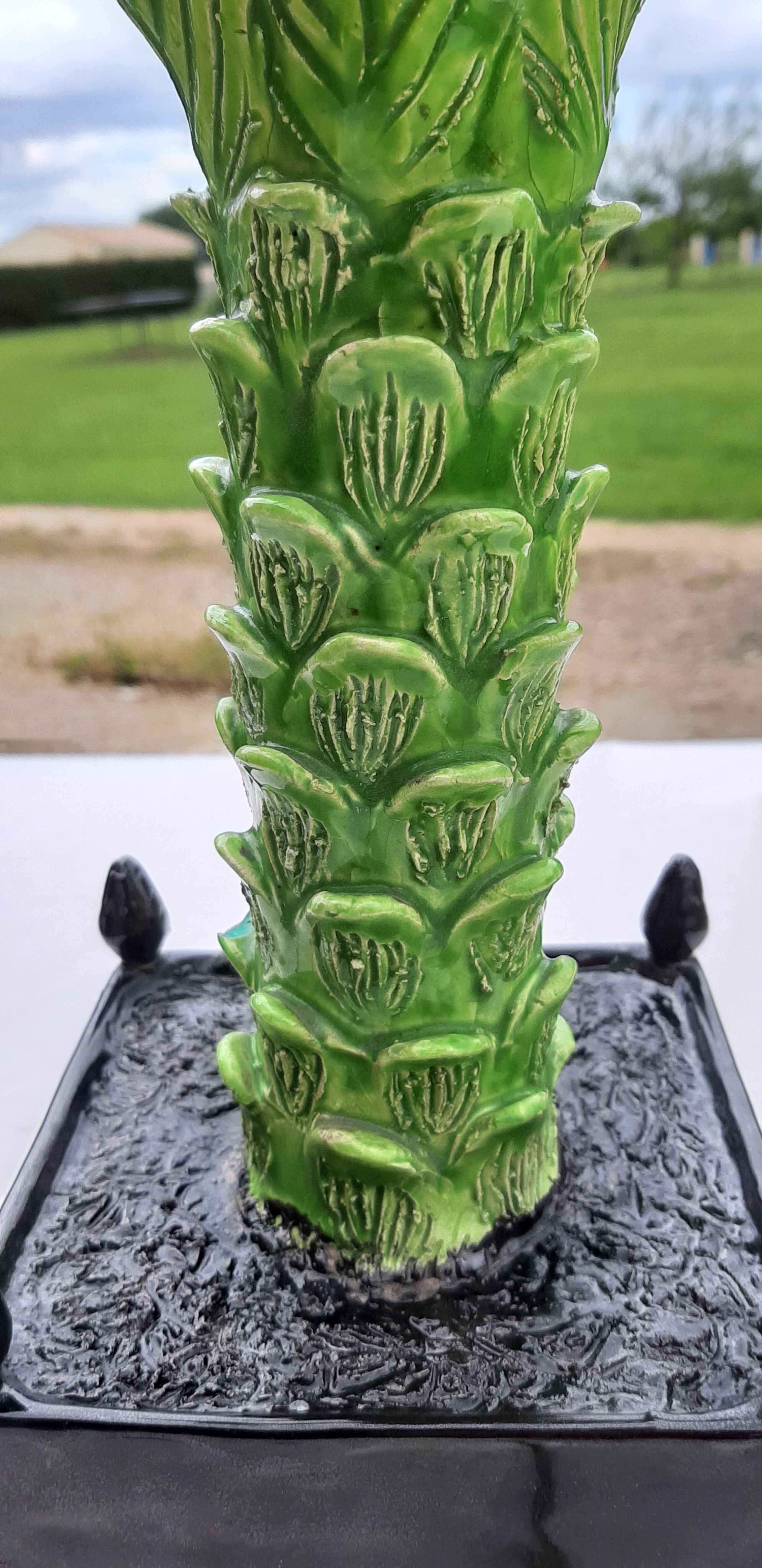 Ceramic lamp by Jean Roger France circa 1960