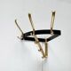 Porte-manteau d'angle milieu du siècle en métal, années 1960