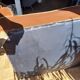 Fauteuil cuir art déco 1930 base bois