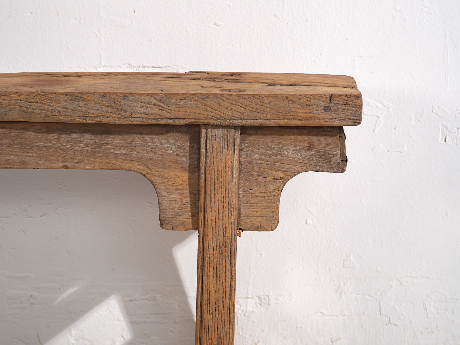 Antique Chinese bench with traditional assembly (c.1870)