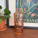 Vase Luminarc modèle Windsor rose 1970