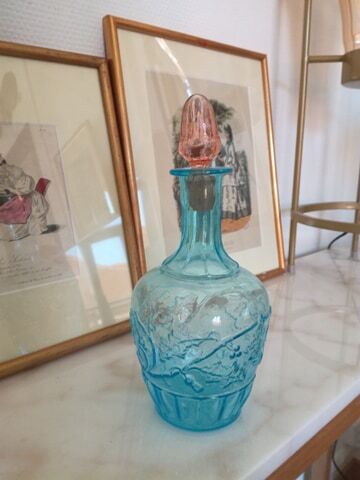 Romantic turquoise and pink flask