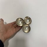 Silver Plated Triple Table Bowl Art Deco 1940s Salt & Pepper Sauce Egg Cup