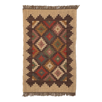 Tapis kilim tissé à la main en jute, tapis, 75 x 120 cm