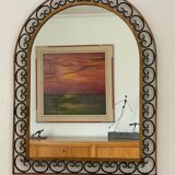 Miroir art déco en fer forgé