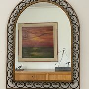 Art deco wrought iron mirror