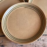 Lot de 7 assiettes plates en grès Sarreguemines