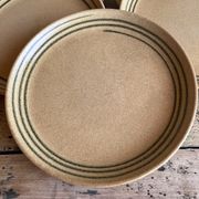 Set of 7 flat sandstone plates Sarreguemines