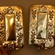 A pair of Swedish brass wall sconces from the mid-century.